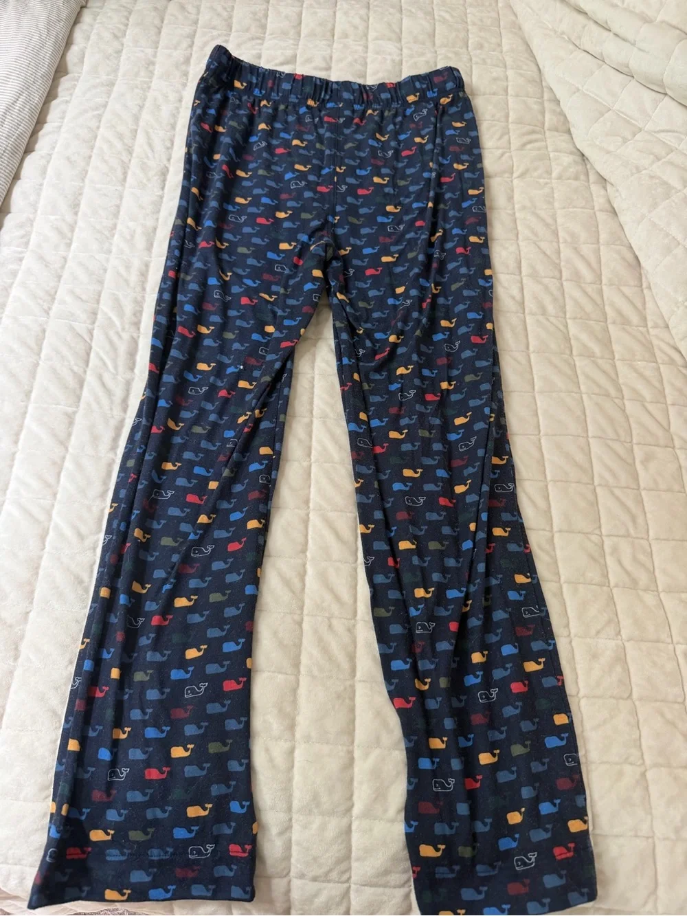 Vineyard Vines Navy Whale-Pattern Kids Pajama Pants
